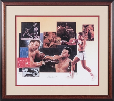 Muhammad Ali Autographed 23 x 26 Framed Collage (JSA) 